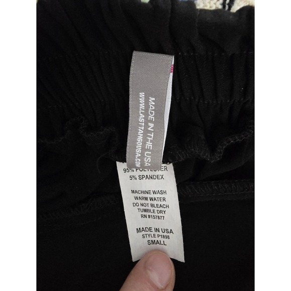 Last Tango Women's Black Wide Leg Palazzo Pants High Rise Stretch Pull On Small - Picture 4 of 4